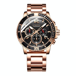 Stylish Multifunctional Men Quartz Watch with Steel Strap