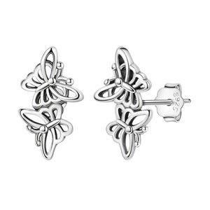 925 Sterling Silver Butterfly Earrings For Women Fine Jewelry
