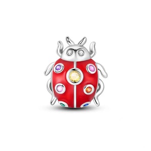 925 Sterling Silver Ladybug Charms For Diy Jewelry Fits Bracelets