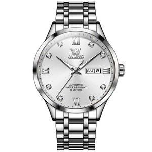 Waterproof Quartz Watch with Diamond Roman Scale for Men