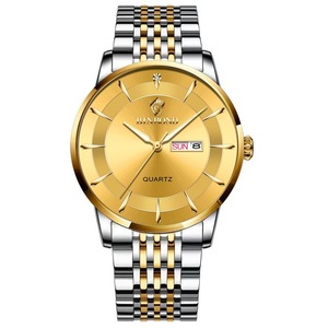 Waterproof Quartz Men Watch with Luminous Butterfly Buckle and Steel Belt - 30m