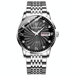 Waterproof Business Men Quartz Watch with Butterfly Buckle and Luminous Dial - 30m