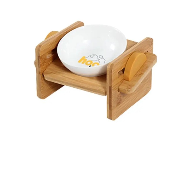 Buy Cat Raised Bowl For Cats And Small Dog Adjustable Elevated Bamboo Stand Cats Food And Water