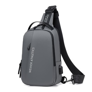 Compact Shoulder Sling USB Crossbody Chest Bag For Men