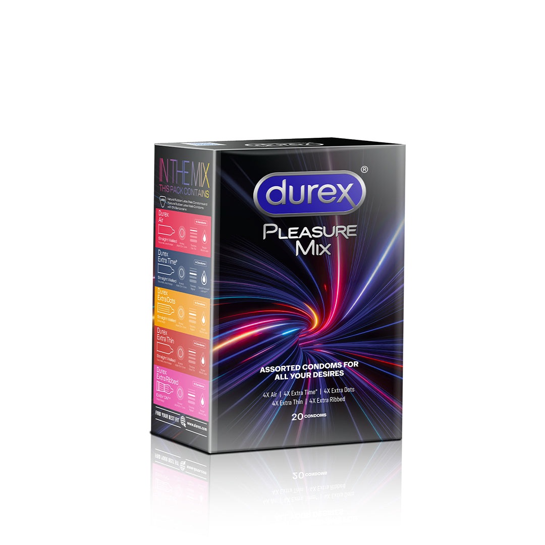 Buy Durex Pleasure Mix Assorted Variety Pack - 20 Condoms - MyDeal ...