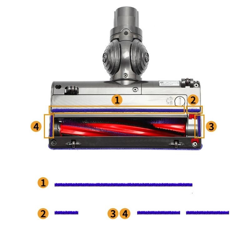 Buy For Dyson V6 4pcs Soft Plush Strips Vacuum Cleaner Replacement