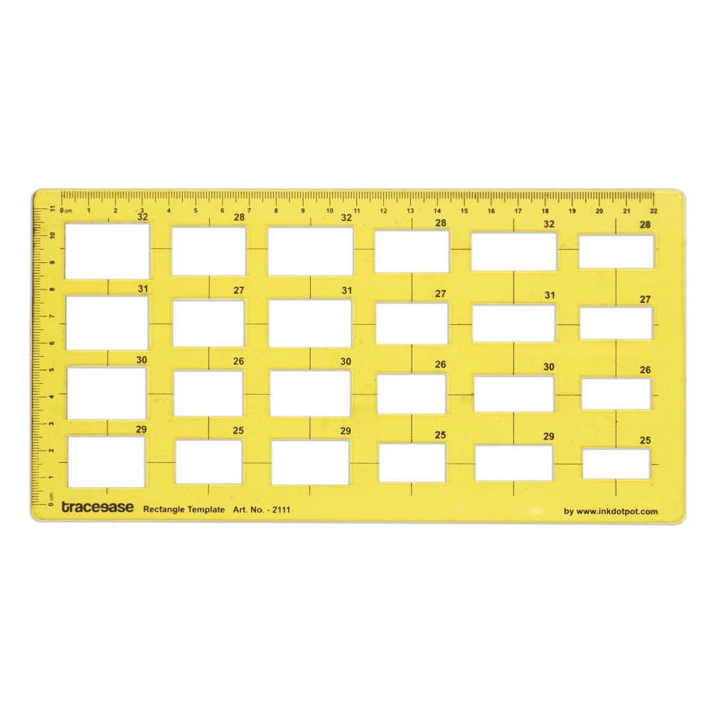 Buy Geometric Drafting Rectangle Template Drawing Stencil Designing ...