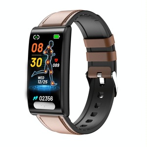 Health Monitoring Smart Leather Strap Watch With Colour Screen