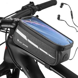 Large Capacity Design Reflective Bicycle Bag with Touchscreen Phone Holder Case