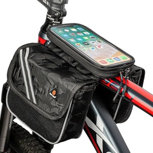 Large Capacity Reflective Bicycle Bag with 6.5 Inch Phone Holder