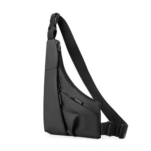 Leather Anti Theft Triangle Bag Secure Crossbody Chest Bag