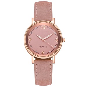 Leather Band Watch Arabic Dial