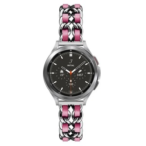 Leather Metal Loop Strap for Samsung Galaxy Watch