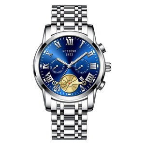 Luxury Fashion Mens Watches Luminous Waterproof Silver Stainless Steel Watch Men Date Calendar Business Quartz Wrist Watch