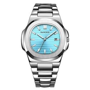 Luxury Men Quartz Wristwatches 30m Waterproof Automatic Date Watch Stainless Steel Sports Chronograph Watch for Men