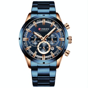 Waterproof Men Business Watch with Quartz Movement and Steel Belt