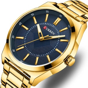 Man Watch Fashion Stainless Steel Quartz Wristwatches Thin Watches for Men Gold Clock