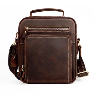 Men Crazy Horse Leather Crossbody Bag Durable & Stylish