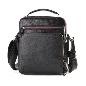 Men Large Capacity One Shoulder Leather Messenger Bag