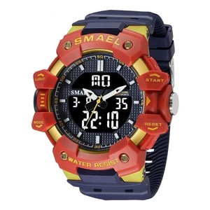 Men Sports Quartz Wrist 50m Waterproof Watch Week Display 8080