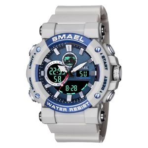 Men Watch Smael Sport Watches Waterproof Stopwatch Alarm Clock Led Light Quartz