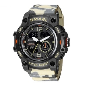 Military Sport for Men 50m Waterproof Digital Led 8007b Quartz Digital Dual Time Watch