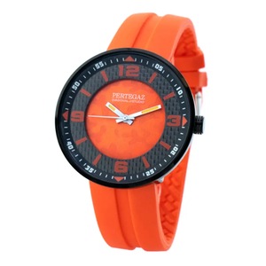 Pertegaz Pds-005-na Unisex Black Orange Watch Quartz 44mm