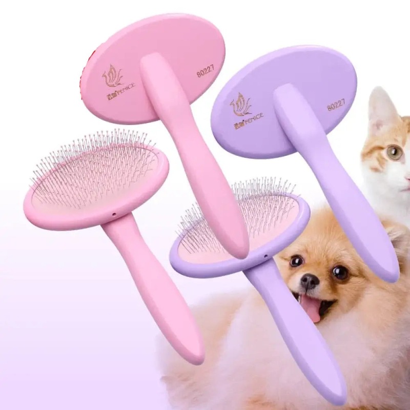 Buy Pet Brush Dog Cat Hair Massage Handle Comb Dog Grooming Pet Hair