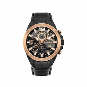 Police Pl15711jsbr61 Men's Quartz Watch Black 48 Mm