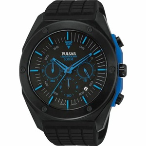 Pulsar Pt3465x1 Men's Quartz Watch Black 45 Mm