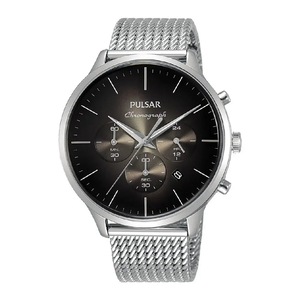 Pulsar Pt3a35x1 Men's Quartz Watch Brown 43 Mm