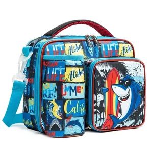 Shark Pattern Kids Lunch Bag Thermal Oxford School Lunch Box For Boys Food Lunchbox For School Child