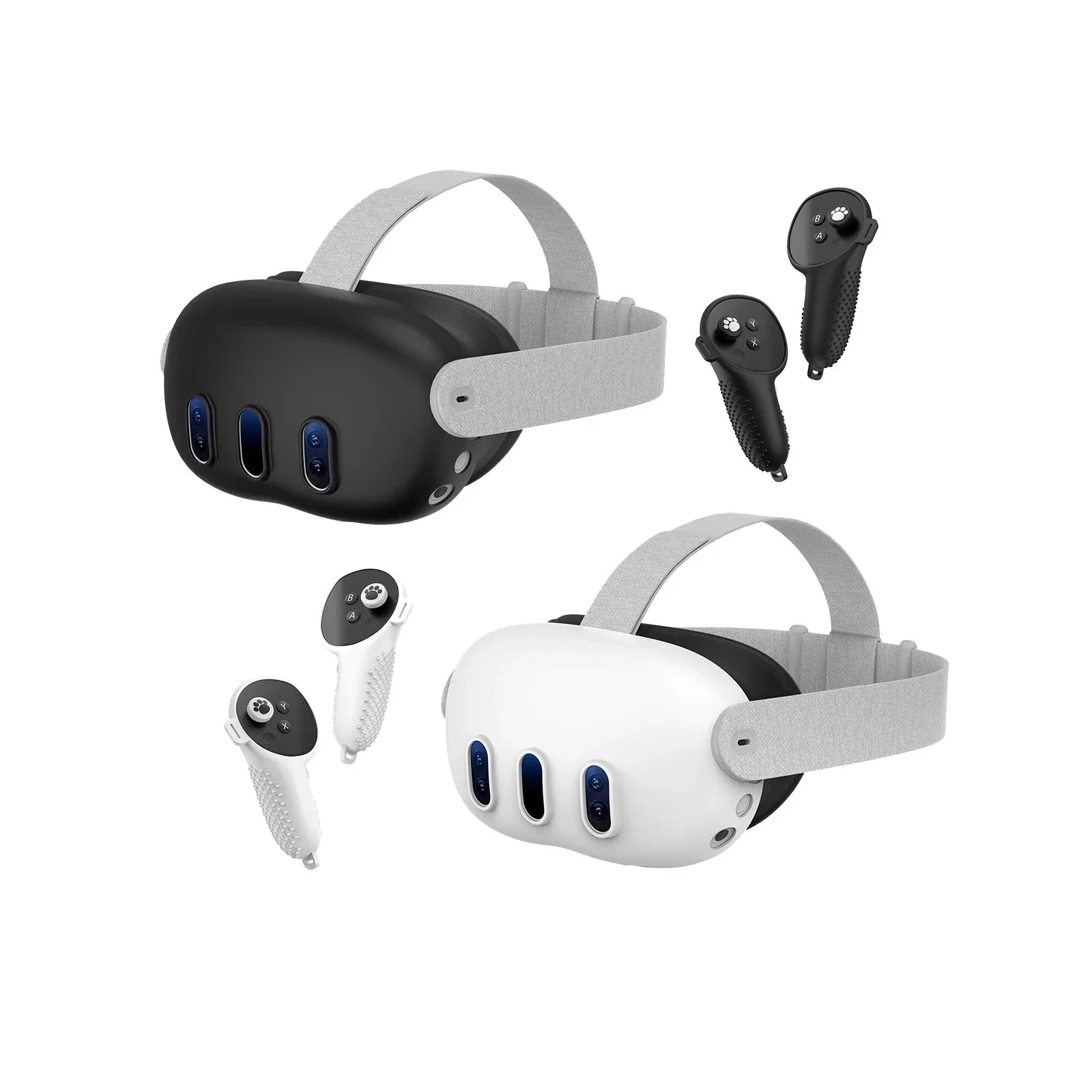 Buy Silicone Controller And Headset Protective Covers For Meta Quest 3 ...