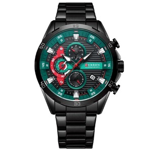 Six-hand Business Quartz Watch with Steel Strap - Calendar