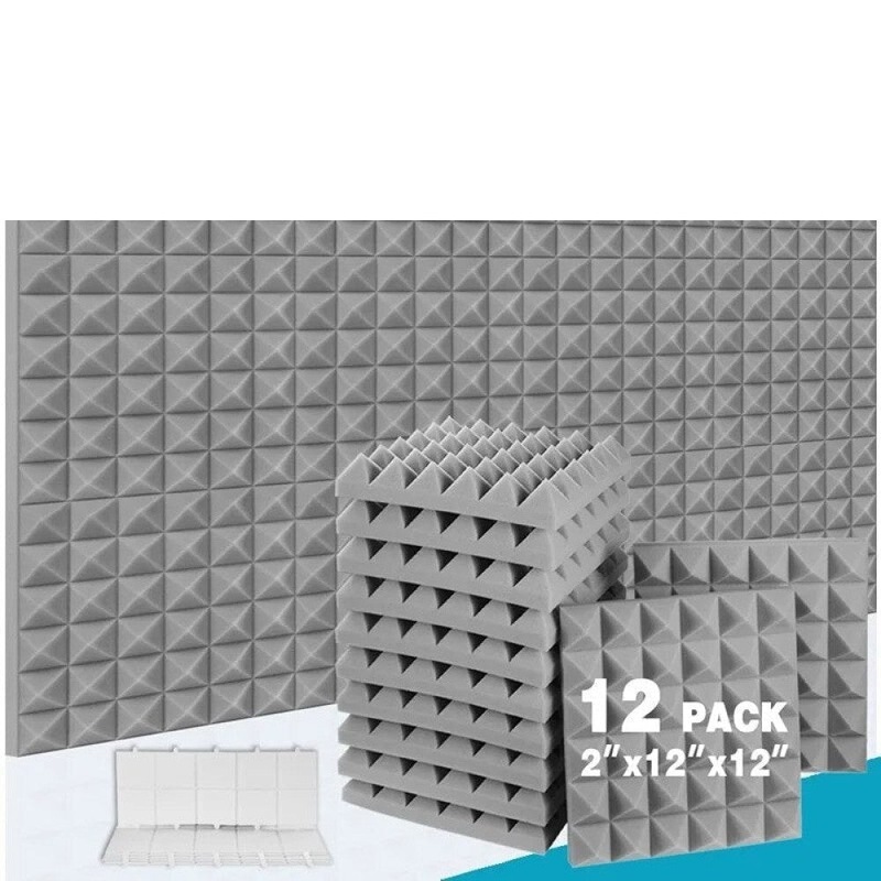 Buy Sound Insulation Treatment Soundproofing Foam Panel 12 Pcs Pyramid