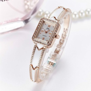 Stainless Steel Quartz Watch with Rectangular Dial