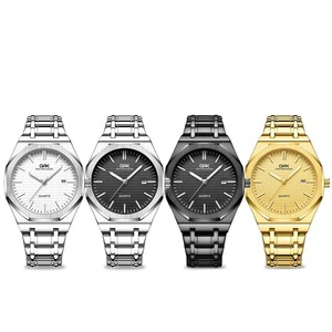 Stainless Steel Waterproof Mens Watch with Luminous Strap