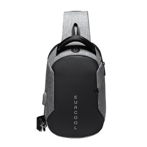 Water Repellent Multi Function Chest Bag With Usb Charging Port Men Crossbody Shoulder Bag