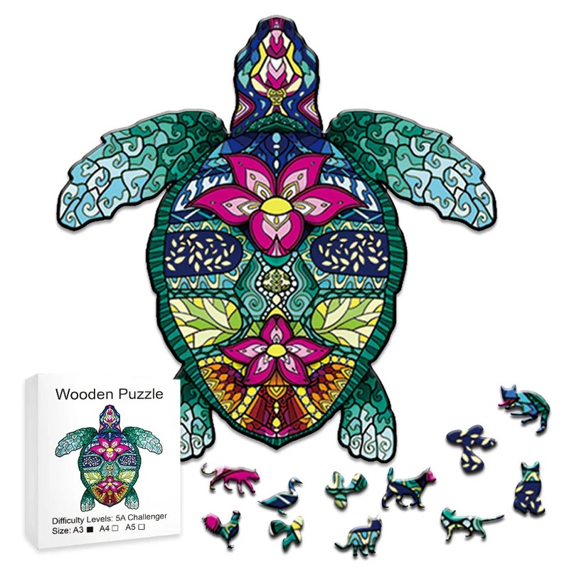 Buy Wooden Turtle Jigsaw Puzzle For Family Fun And Learning MyDeal