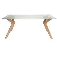 SK Designer Living Murf Collection - Rectangular Glass Dining Table - 180cm