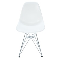 SK Designer Living Replica Eames DSR Eiffel Chair - Plastic & Chrome