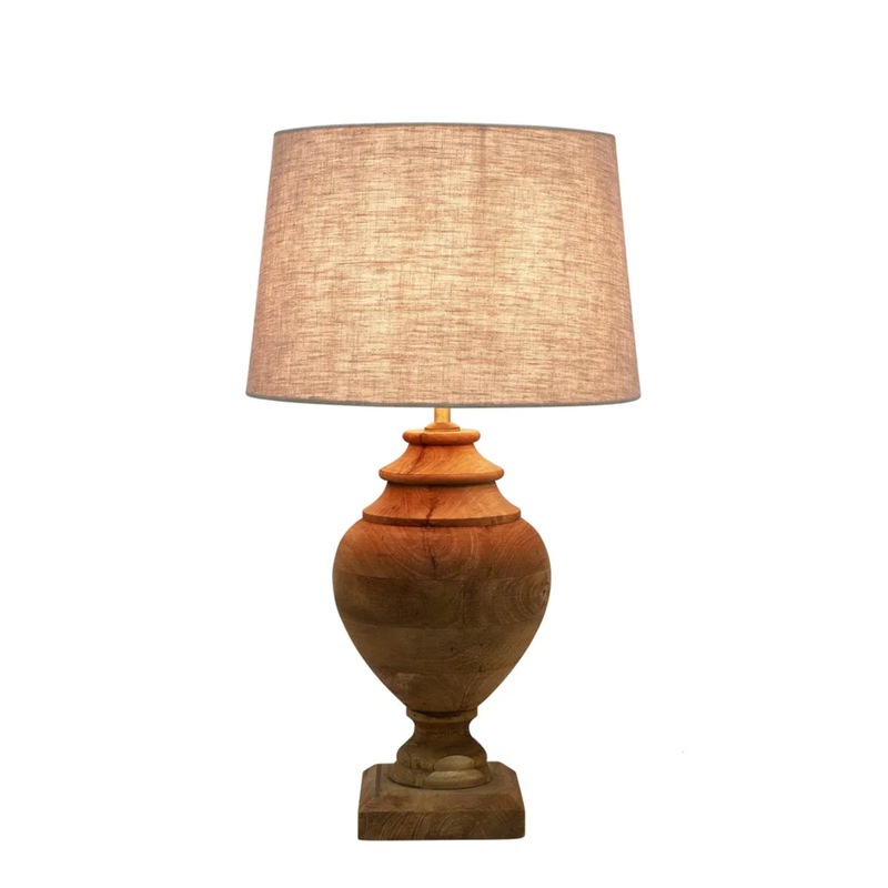 Buy Amphora Table Lamp Base Small Dark Natural MyDeal