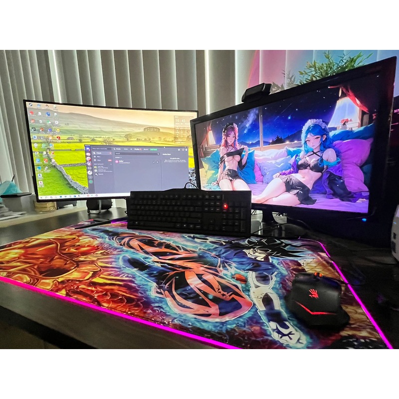 Buy Premium LED RGB Gaming Mouse Pad Rubber Keyboard 900mm Goku Dragon