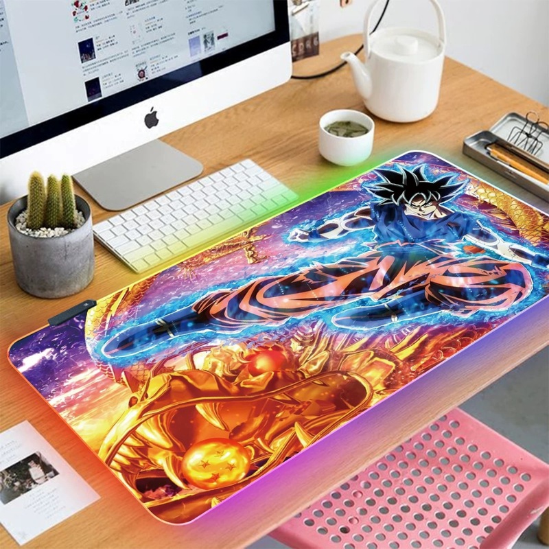 Buy Wukong RGB Gaming Pad Rubber Keyboard Mouse Pad 800mm Goku MyDeal