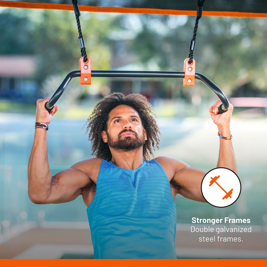 VULY 360 Pro Max Large 3 Bay Swing Set - Kids Backyard Metal Swing with Spin Swing, Bounce Swing & Nest Swing Playground