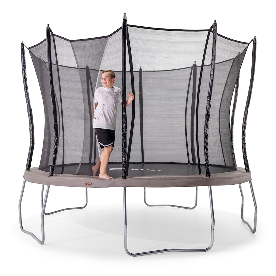 VULY Flare Large 13ft Trampoline for Kids with Safety Enclosure - Round Kids Trampolines Bundle With Tent Wall & Ladder