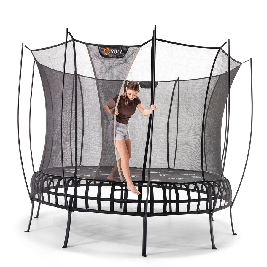 VULY Thunder 2 Extra Large 15ft Springless Trampoline with Enclosure - Round Kids Trampolines Bundle With Shade Cover