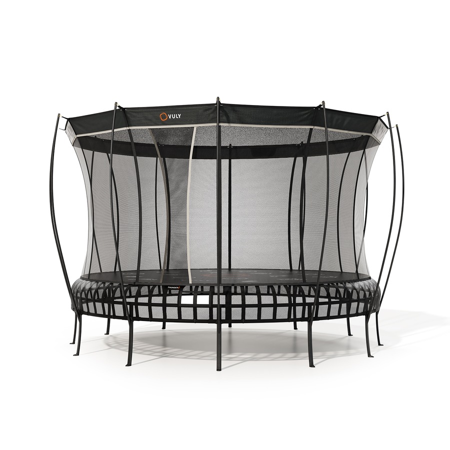 VULY Thunder 2 Extra Large 15ft Springless Trampoline with Enclosure - Round Kids Trampolines With Shade Cover Pro