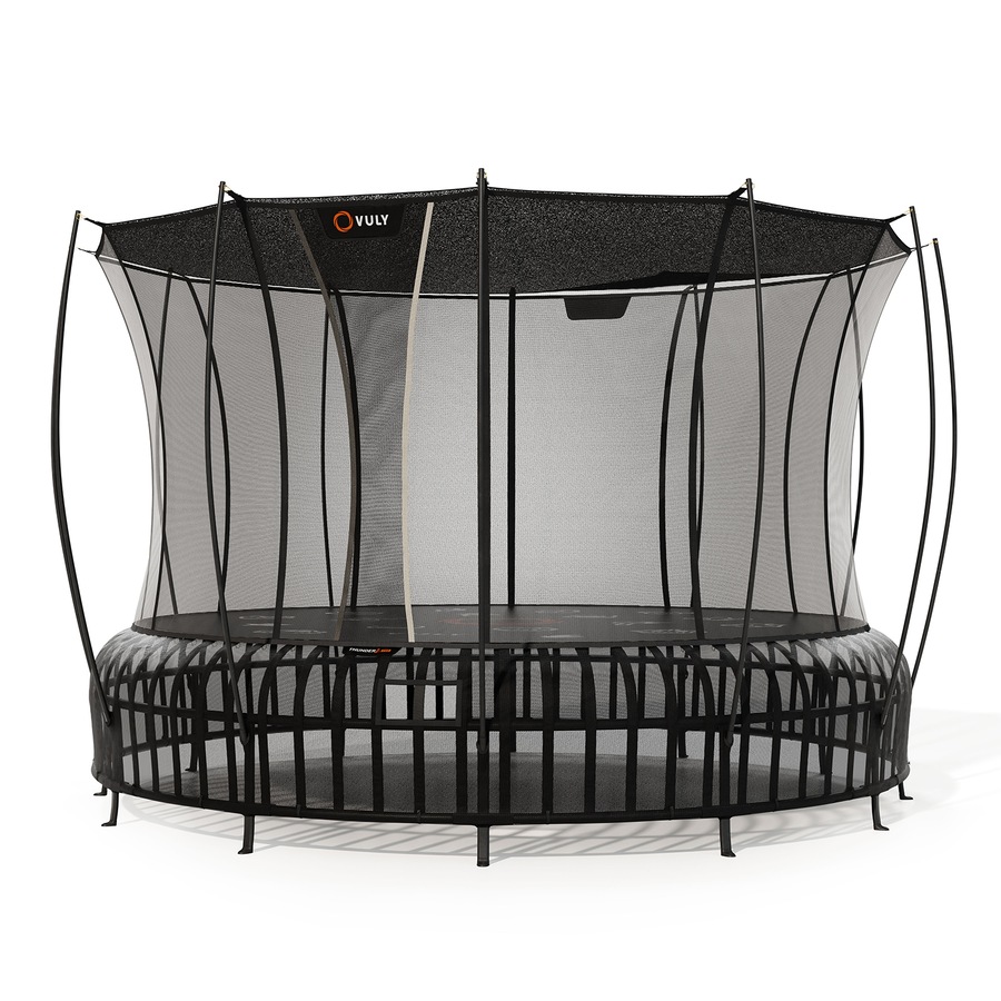 VULY Thunder 2 Pro Extra Large 16ft Springless Trampoline with Enclosure - Round Kids Trampolines Bundle With Shade Cover