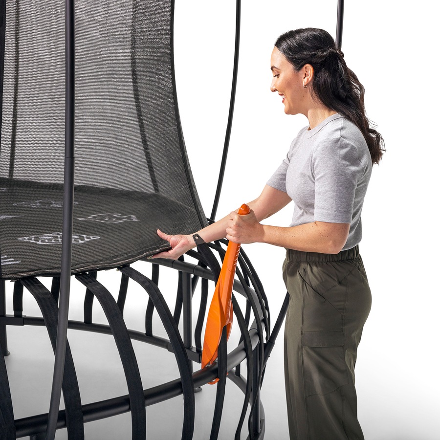 VULY Thunder 2 Pro Extra Large 16ft Springless Trampoline with Enclosure - Round Kids Trampolines Bundle With Shade Cover